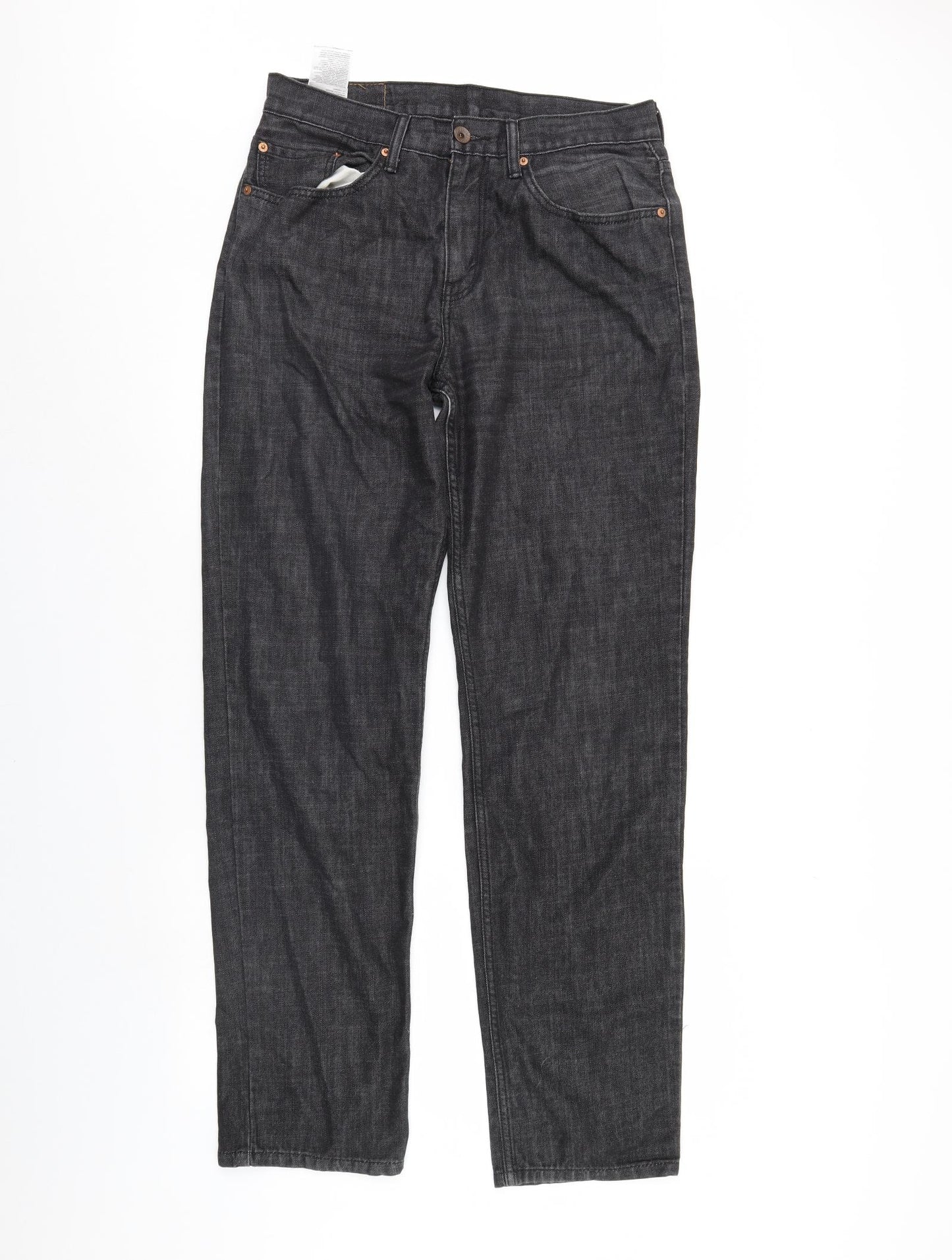 Levis Mens Black  Denim Straight Jeans Size 34 in L34 in