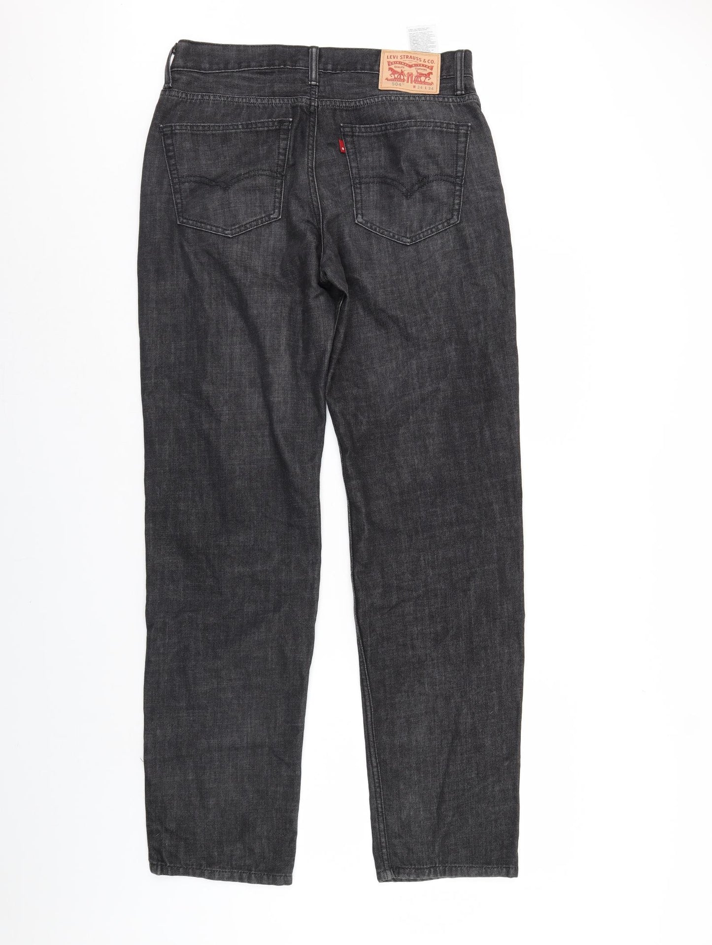 Levis Mens Black  Denim Straight Jeans Size 34 in L34 in