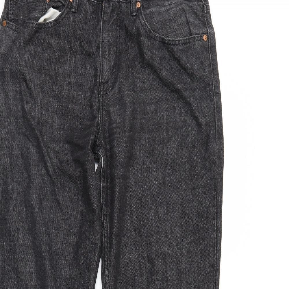 Levis Mens Black  Denim Straight Jeans Size 34 in L34 in