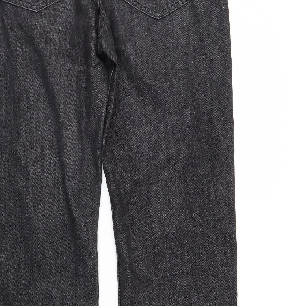 Levis Mens Black  Denim Straight Jeans Size 34 in L34 in