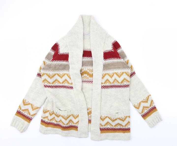 Damart Womens Ivory Striped Jacket Size 14