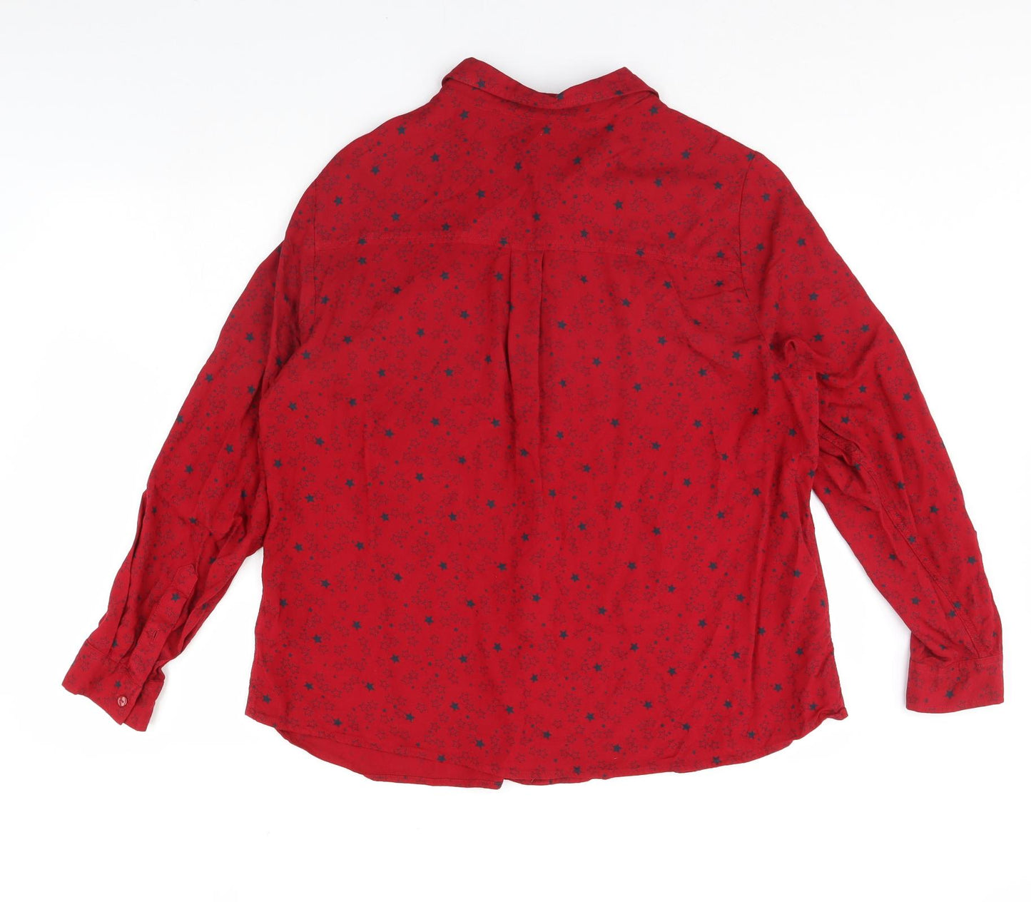 M&S Womens Red   Basic Button-Up Size 20