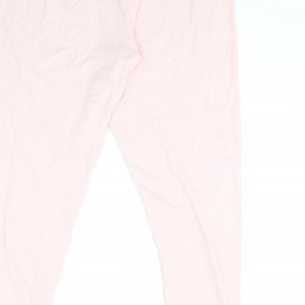 Primark Womens Pink Solid  Cami Pyjama Pants Size L