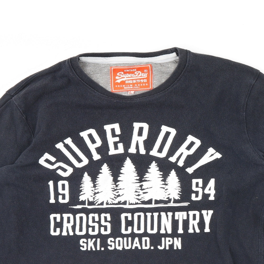 Superdry Mens Blue   Pullover Jumper Size L
