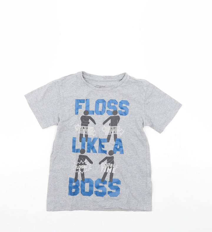 Primark Boys Grey Basic T-Shirt Size 5 Years - Floss like a boss