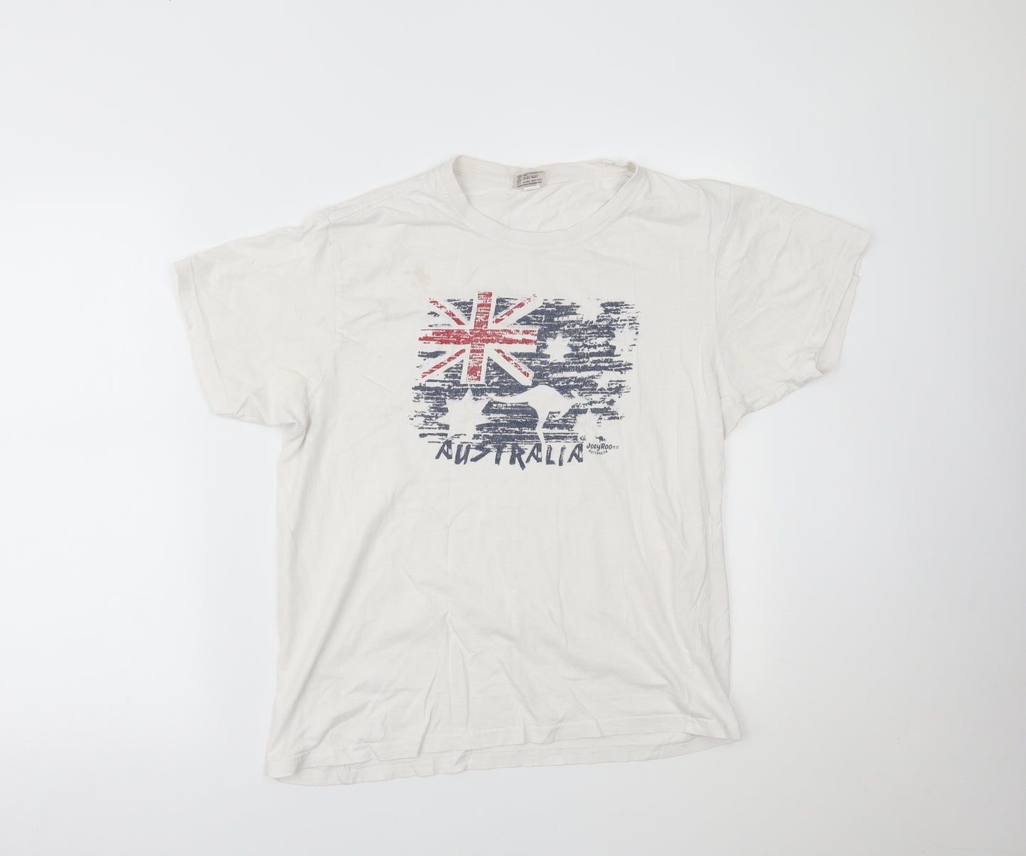 Joey Roo Mens White    T-Shirt Size M