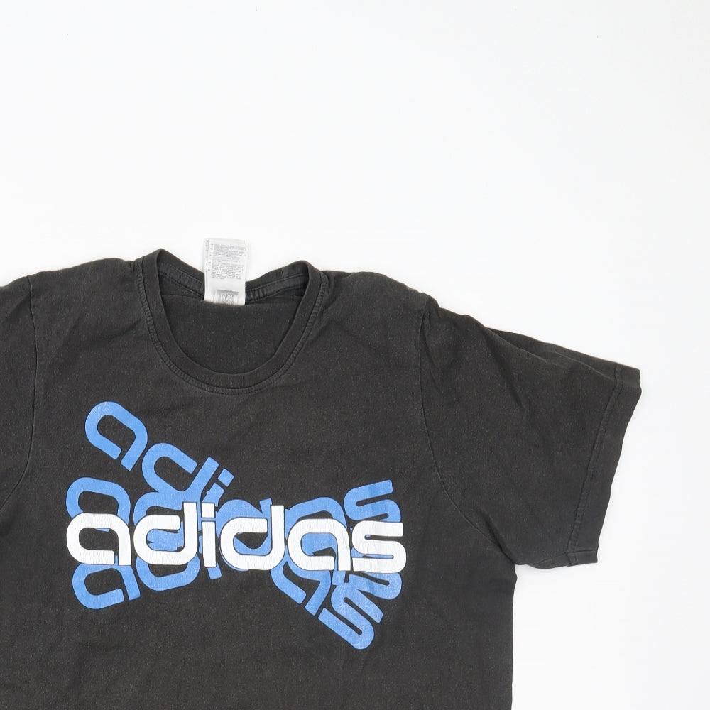 adidas Mens Grey    T-Shirt Size S
