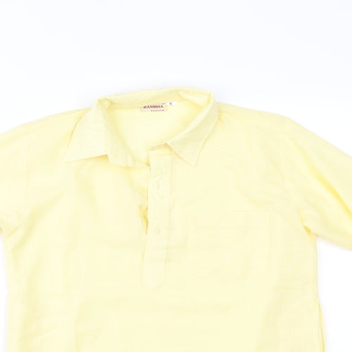 rambha Womens Yellow   Basic Blouse Size 8