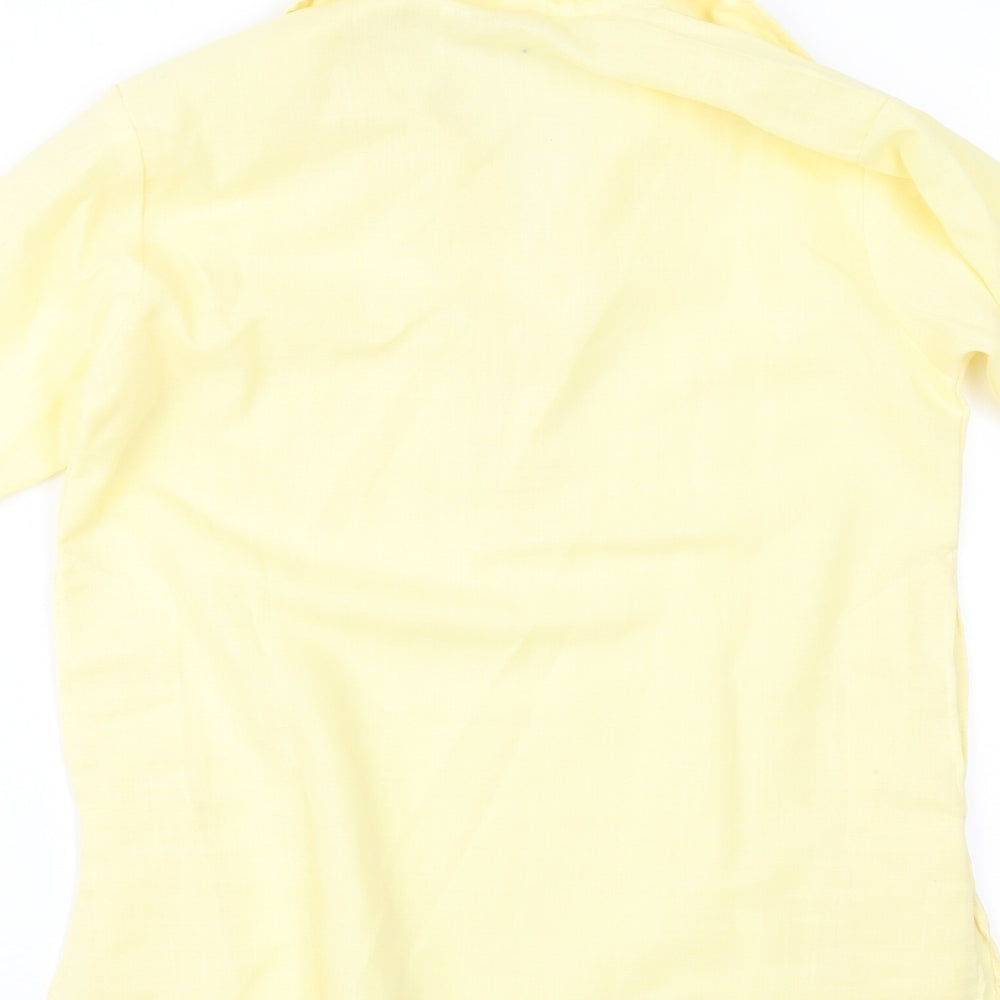 rambha Womens Yellow   Basic Blouse Size 8