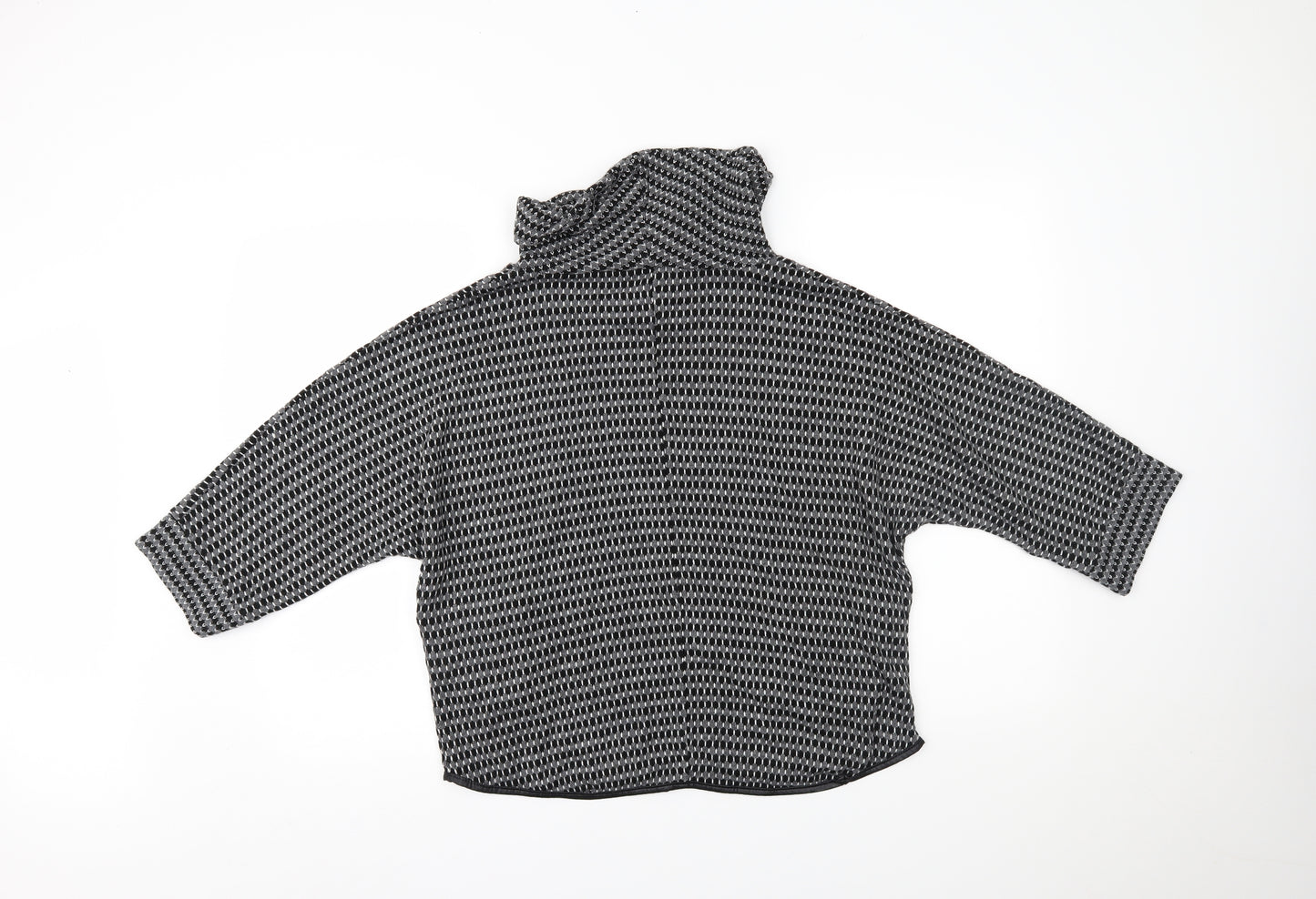 Preworn Womens Grey Polka Dot  Basic Blouse Size 8