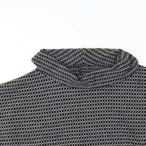 Preworn Womens Grey Polka Dot  Basic Blouse Size 8