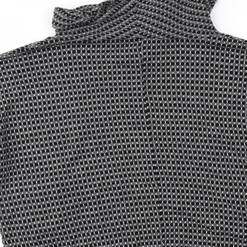 Preworn Womens Grey Polka Dot  Basic Blouse Size 8