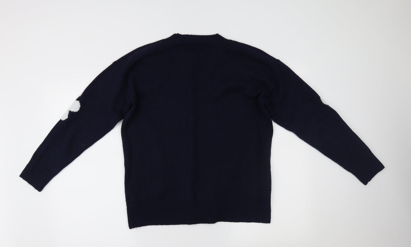 TU Womens Blue Floral  Henley Jumper Size M