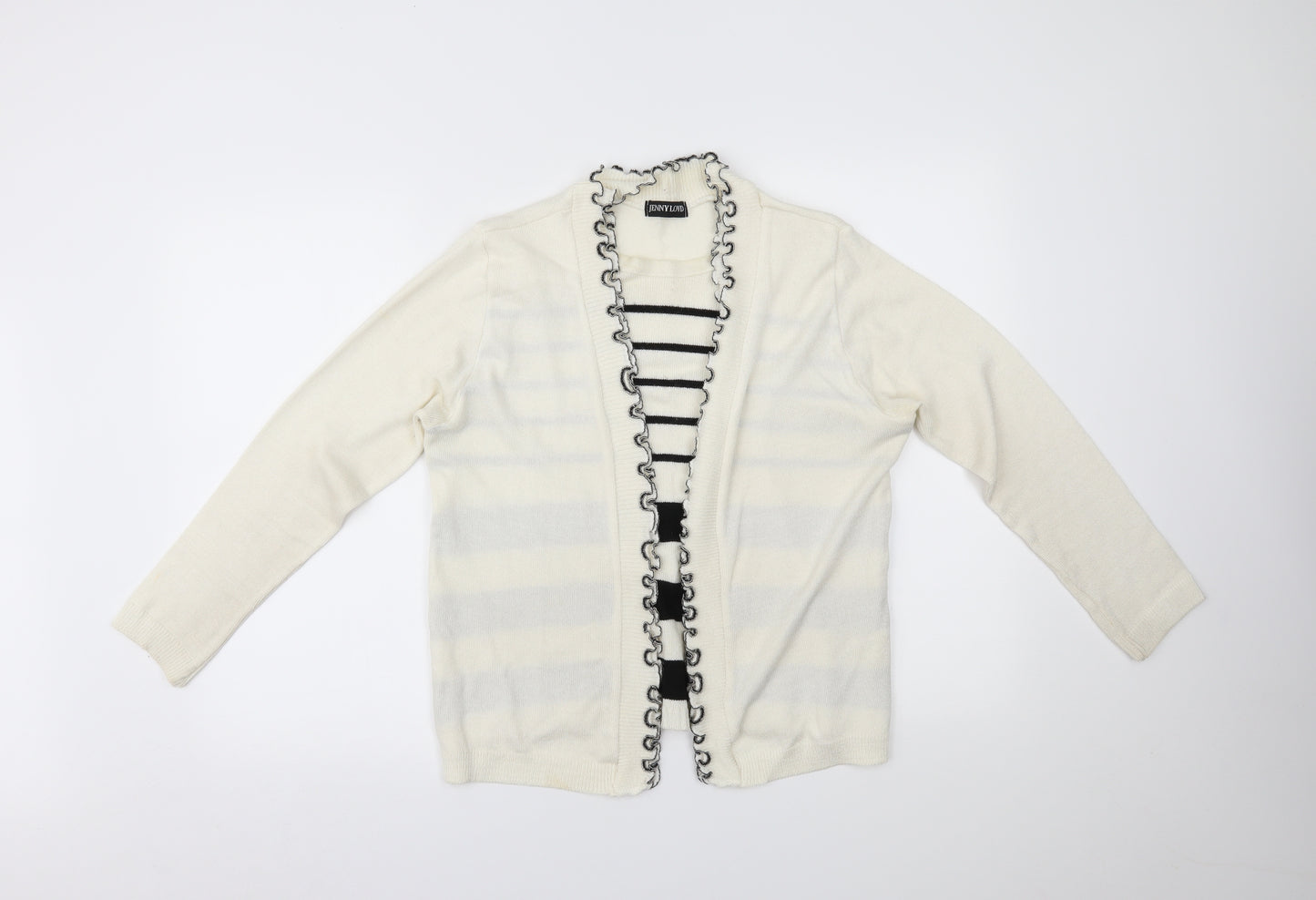 Jenny Loyd Womens Ivory Striped  Pullover Jumper Size 6