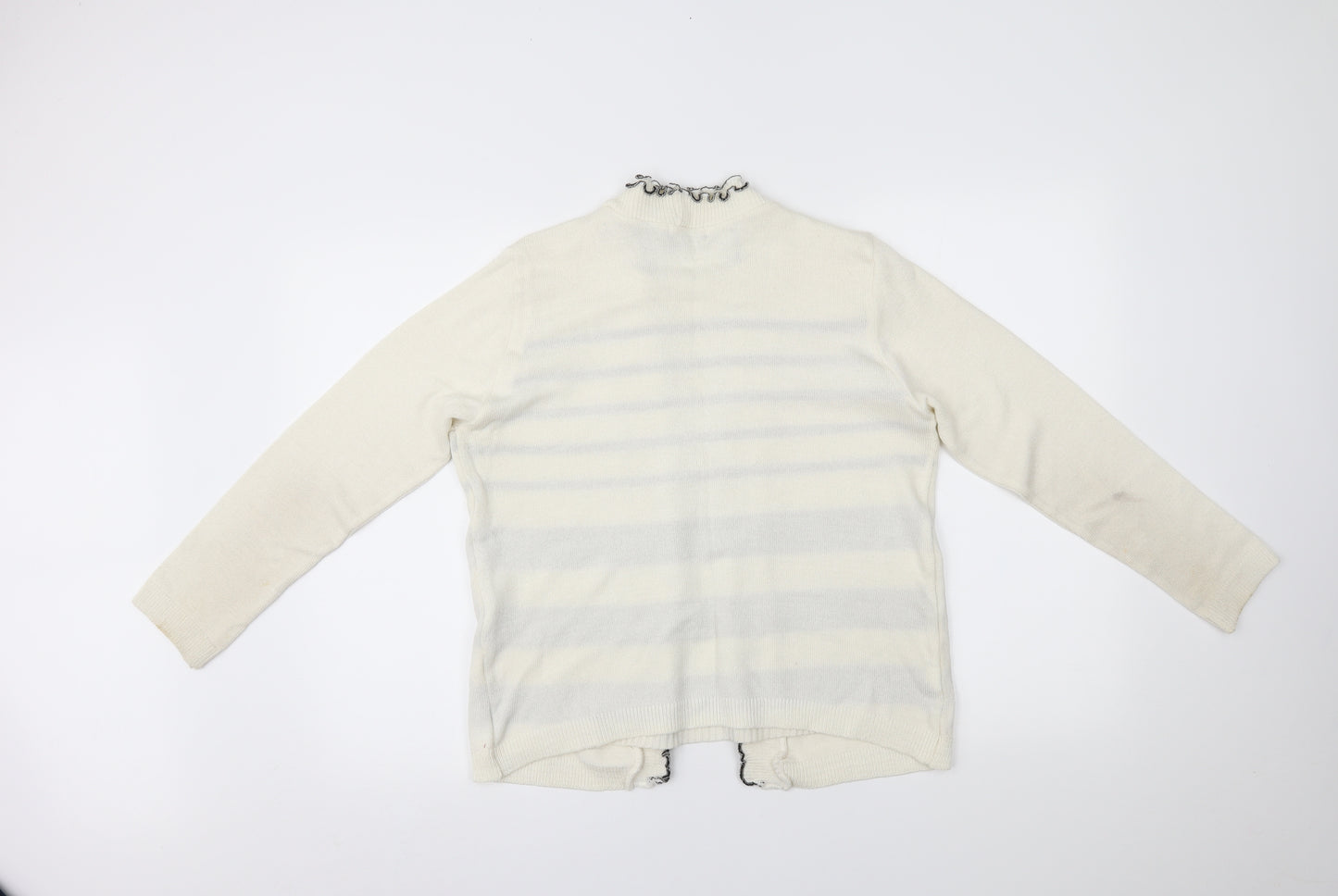Jenny Loyd Womens Ivory Striped  Pullover Jumper Size 6