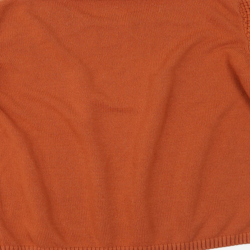 Isle Essentials Womens Orange   Pullover Jumper Size L