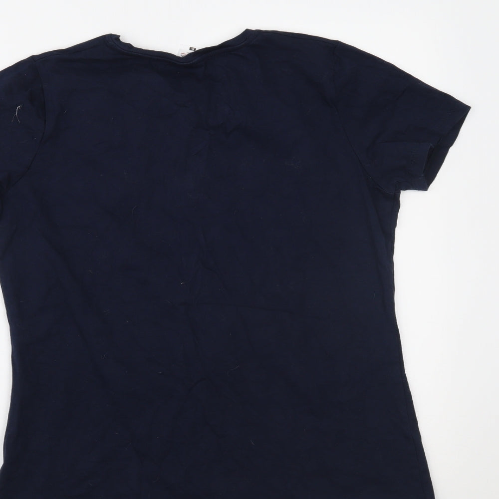 Fruit of the Loom Womens Blue   Basic T-Shirt Size XL