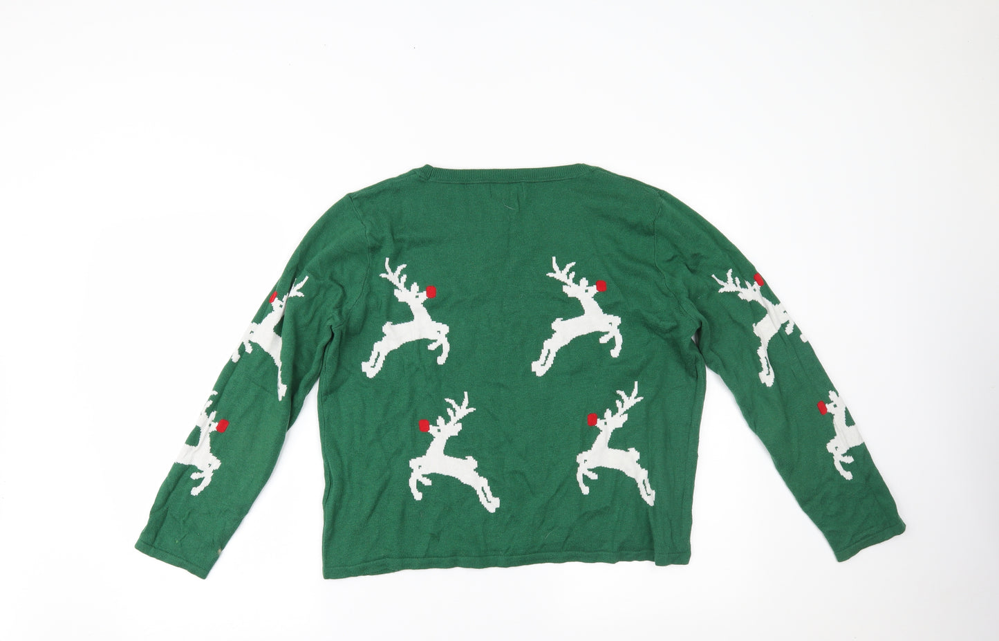 NEXT Womens Green   Pullover Jumper Size 14  - christmas