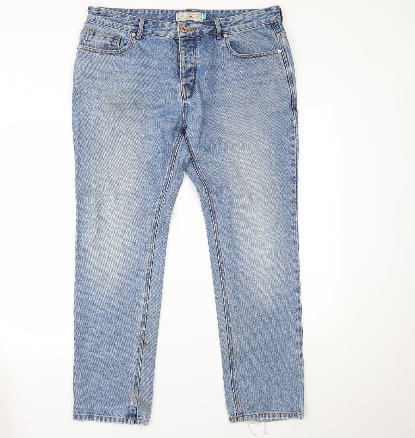NEXT Mens Blue  Denim Straight Jeans Size 36 L29 in