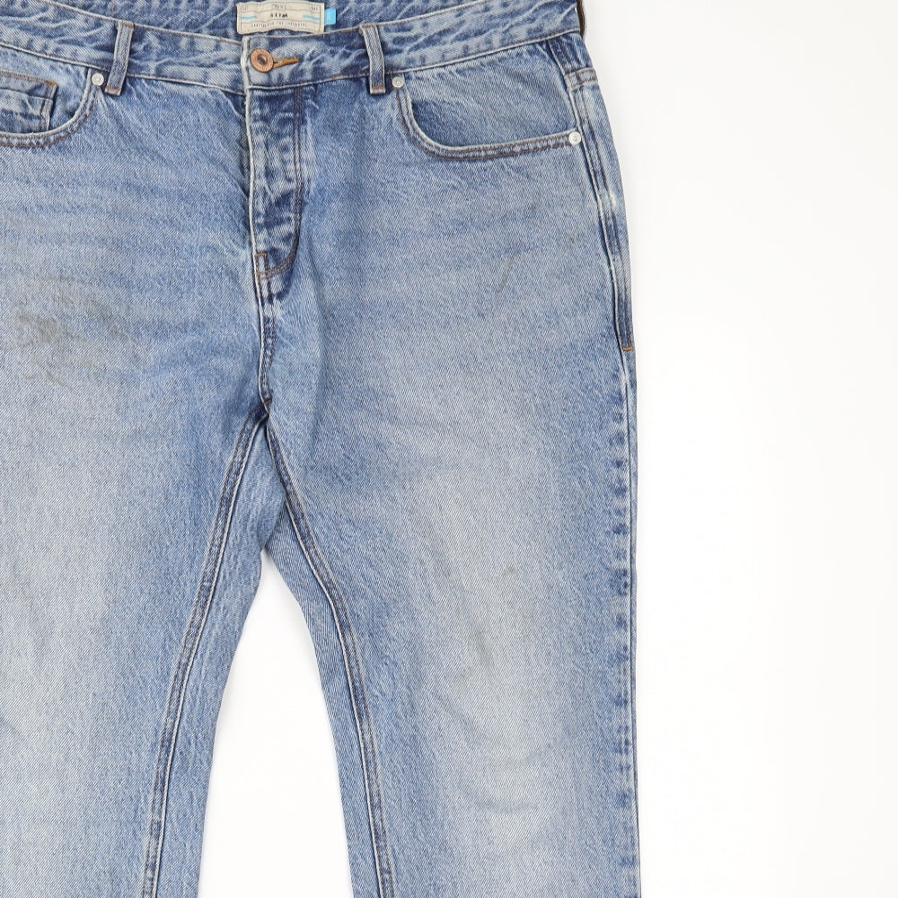 NEXT Mens Blue  Denim Straight Jeans Size 36 L29 in