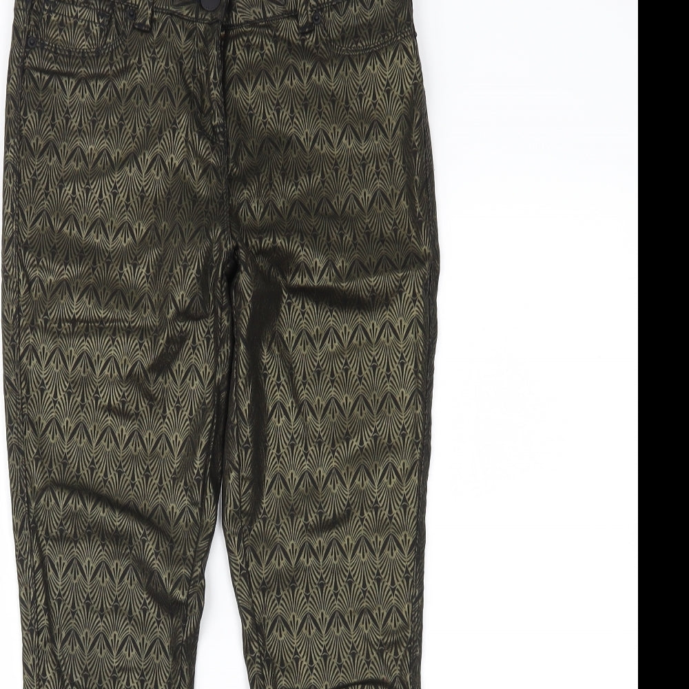 NEXT Womens Gold   Jegging Leggings Size 8 L25.5 in