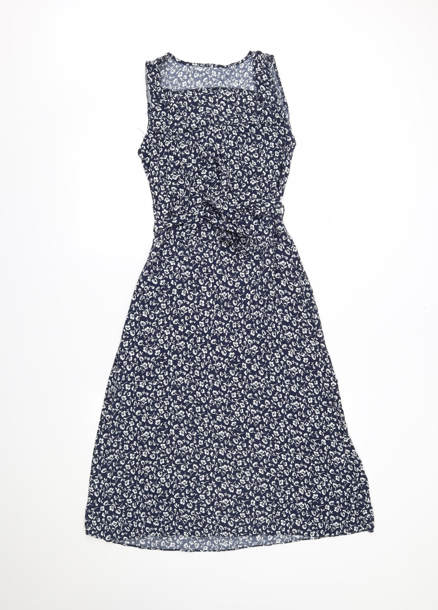 F&F Womens Blue Floral  Fit & Flare  Size 10