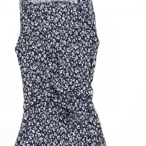 F&F Womens Blue Floral  Fit & Flare  Size 10