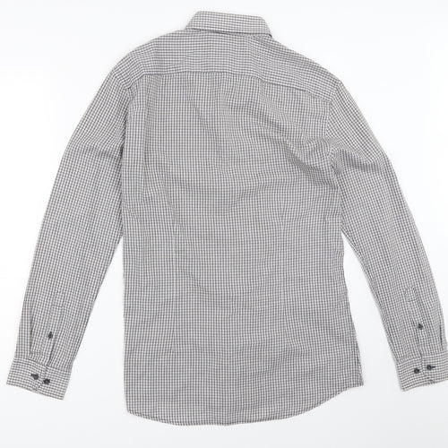 Taylor & Cutter Mens Blue Check   Button-Up Size 15