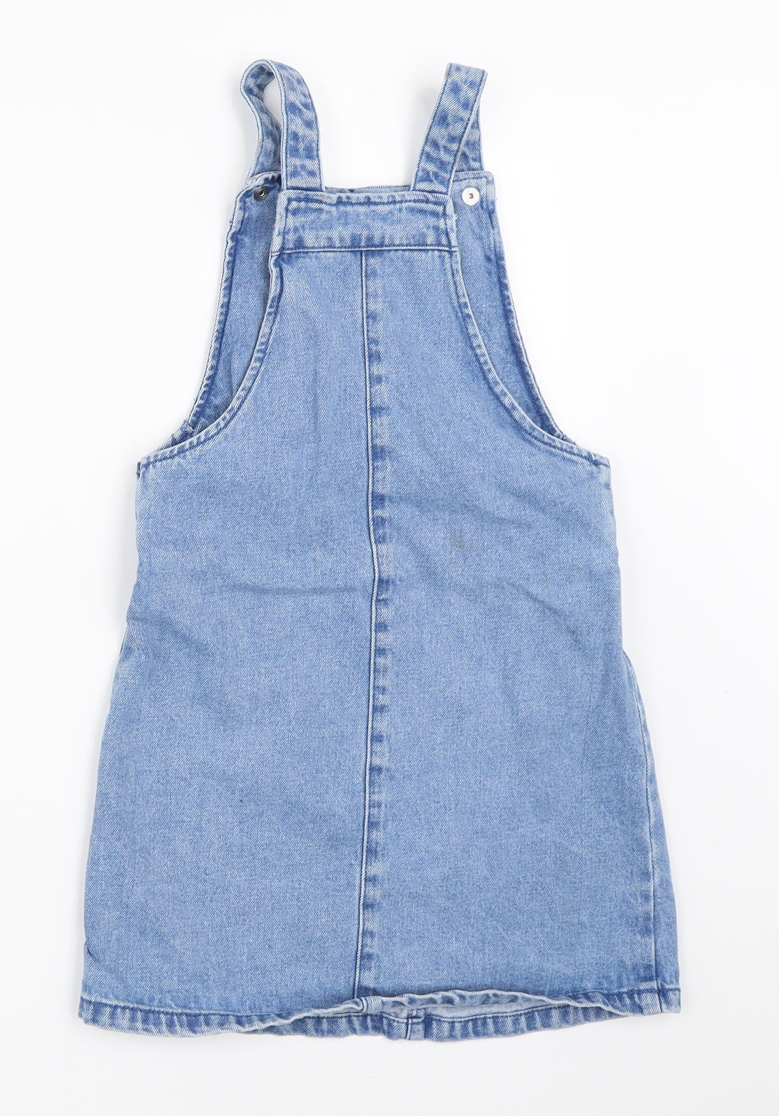 TU Girls Blue  Denim Pinafore/Dungaree Dress  Size 6-7 Years