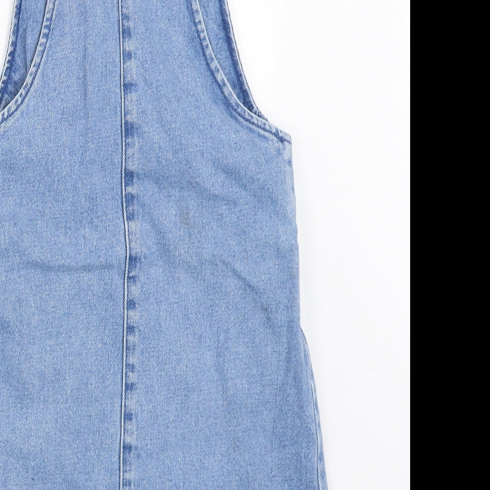 TU Girls Blue  Denim Pinafore/Dungaree Dress  Size 6-7 Years