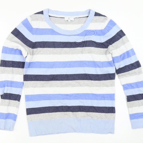 Country Casuals Womens Blue Striped  Pullover Jumper Size S