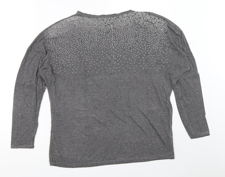 James Lakeland Womens Grey   Basic T-Shirt Size 14