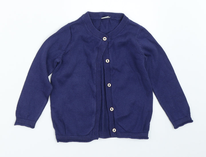 TU Girls Blue Cardigan Jumper Size 9-12 Months