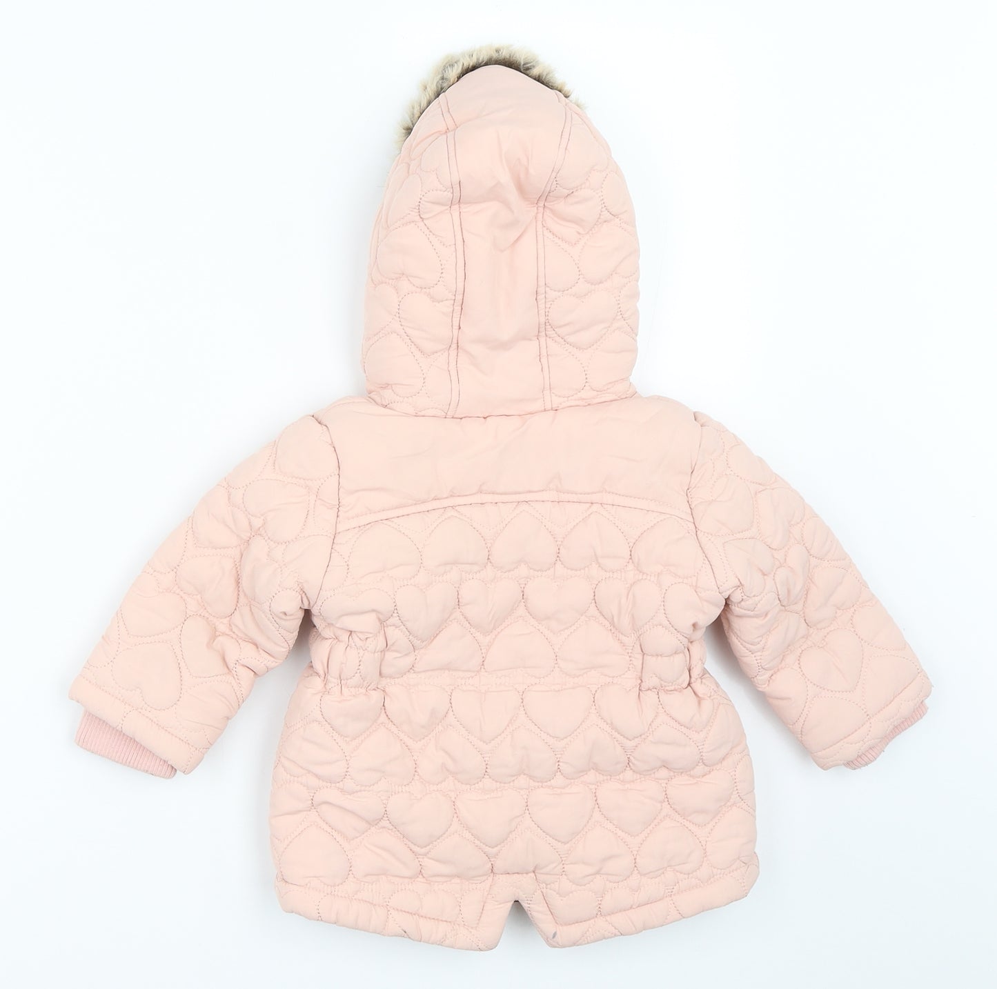 Young Dimension Girls Pink   Quilted Coat Size 9-12 Months