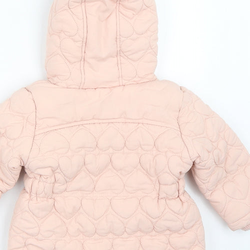 Young Dimension Girls Pink   Quilted Coat Size 9-12 Months