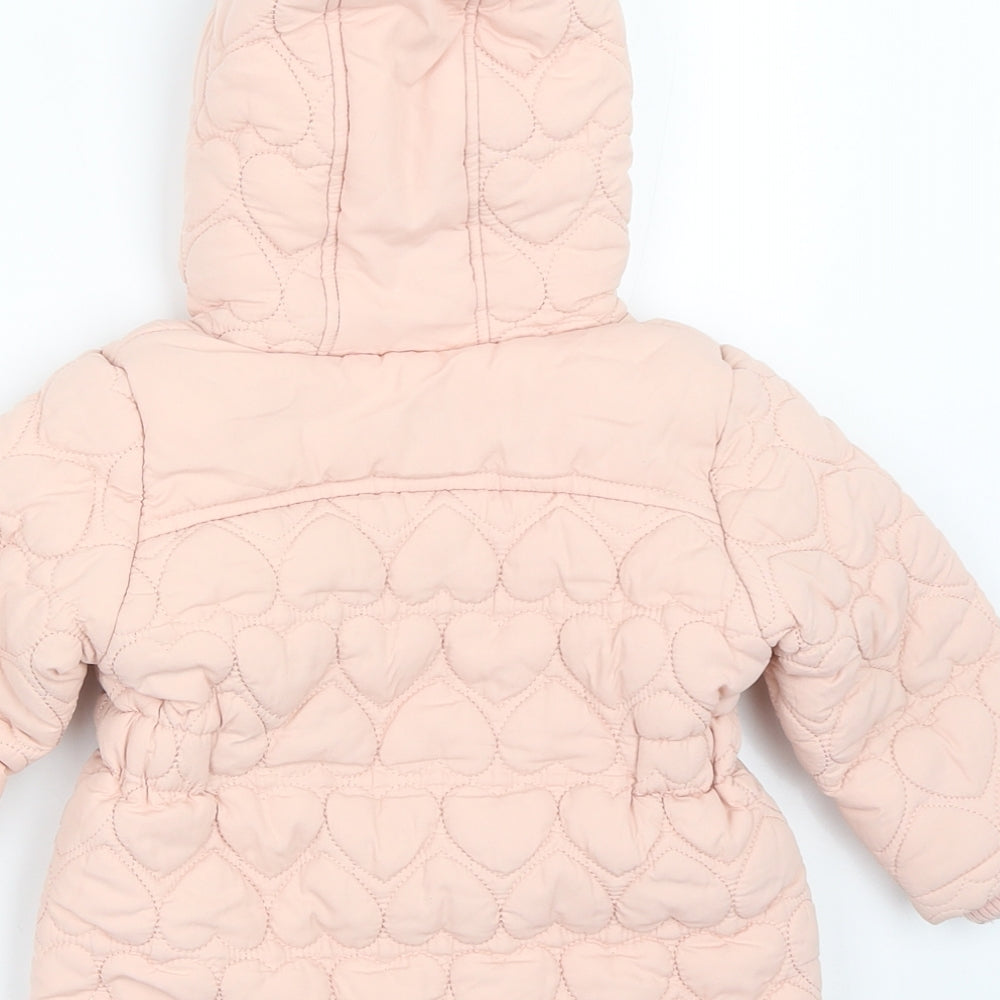 Young Dimension Girls Pink   Quilted Coat Size 9-12 Months
