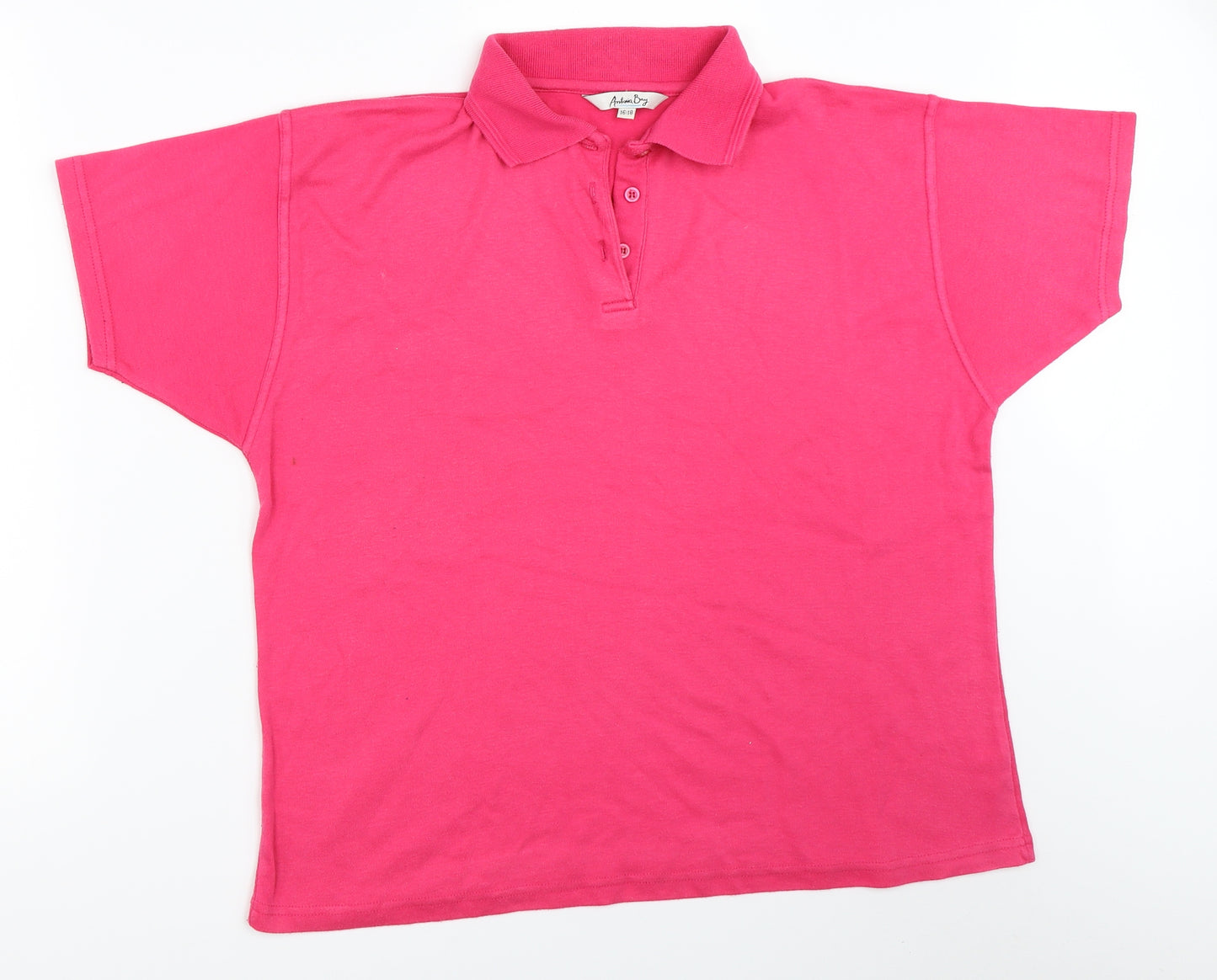Antonia Bay Womens Pink   Basic T-Shirt Size 16