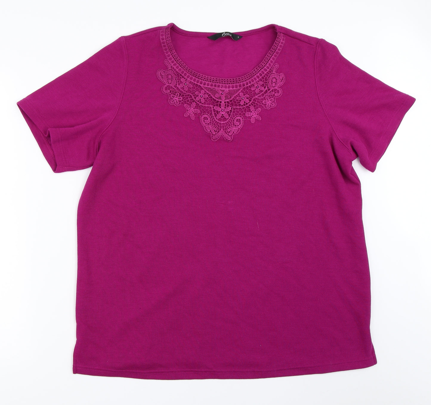 BM Womens Purple   Basic T-Shirt Size L