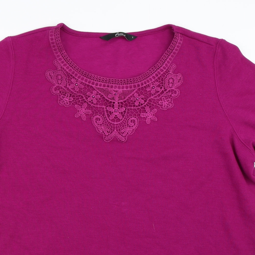 BM Womens Purple   Basic T-Shirt Size L