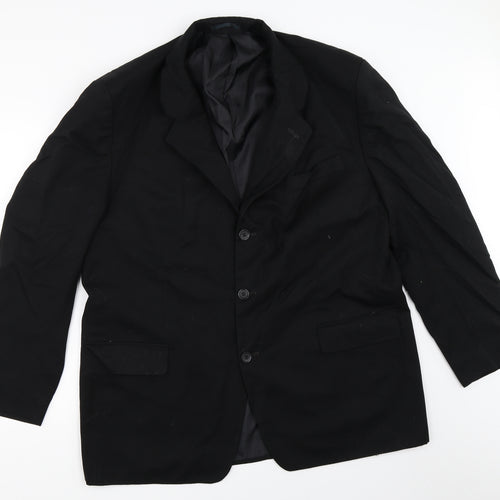 Preworn Mens Black   Jacket Blazer Size 46