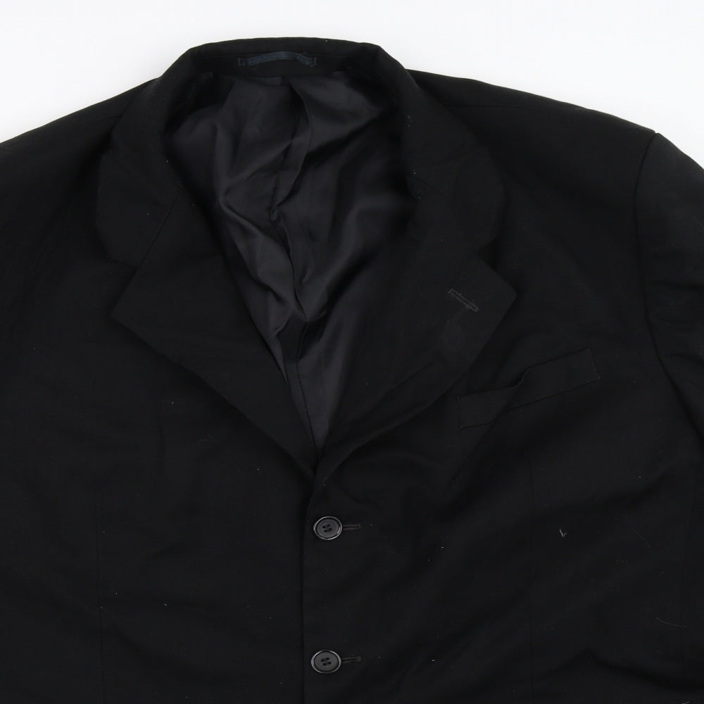 Preworn Mens Black   Jacket Blazer Size 46