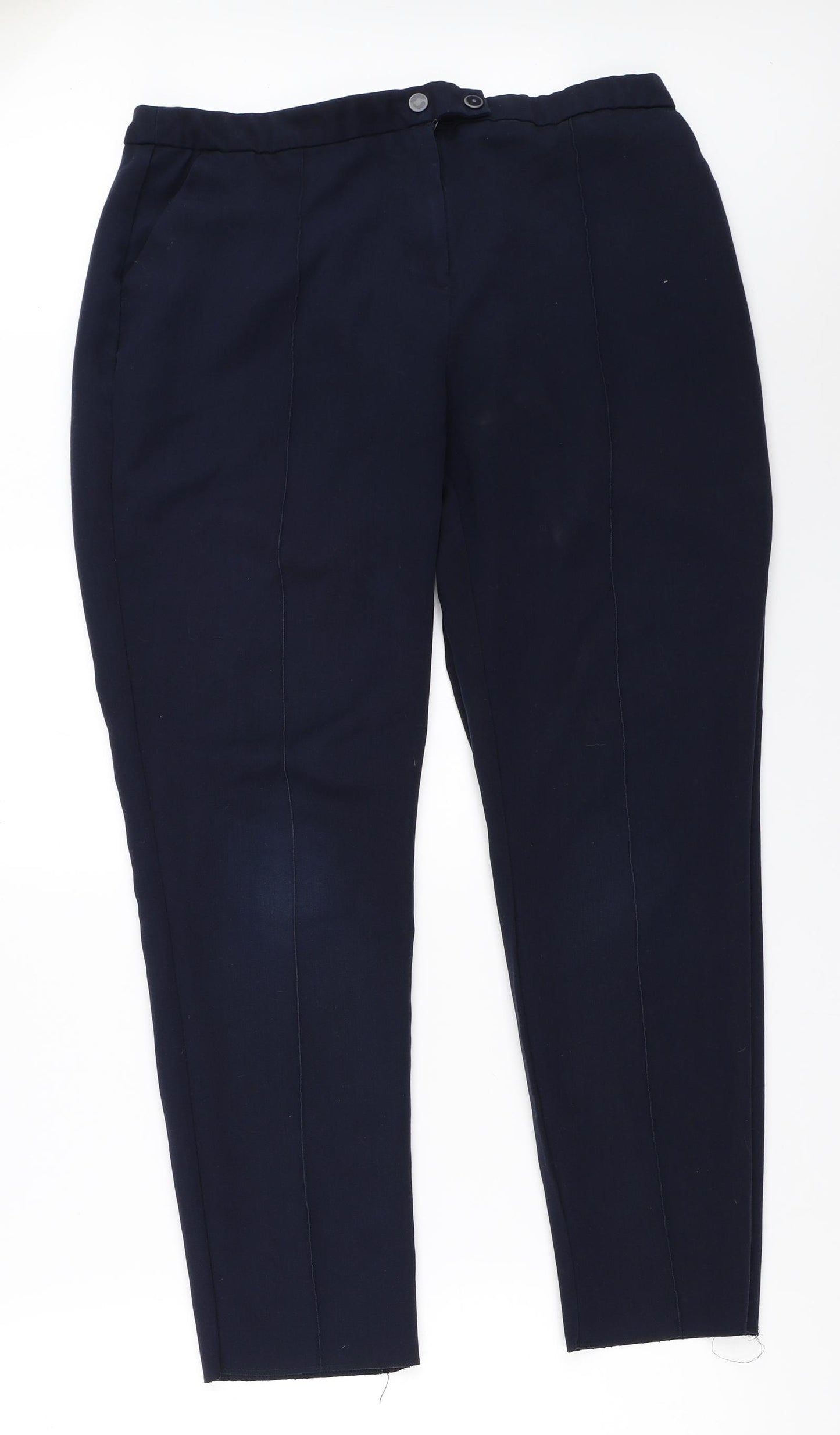 F&F Womens Blue   Capri Trousers Size 14 L27.5 in