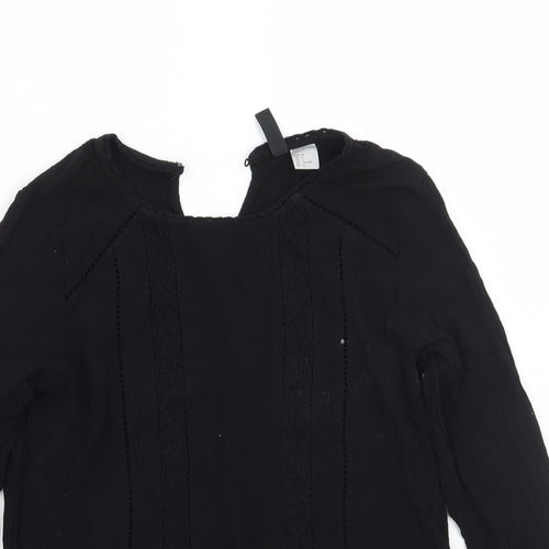 H&M Womens Black   Basic T-Shirt Size 6