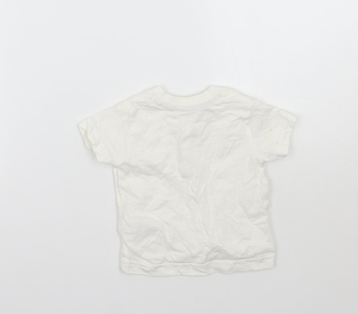 Nutmeg Baby White Batik  Basic T-Shirt Size 0-3 Months