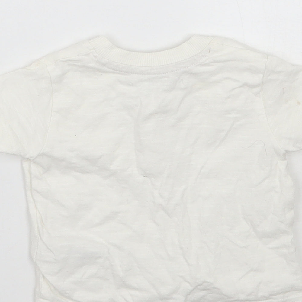 Nutmeg Baby White Batik  Basic T-Shirt Size 0-3 Months