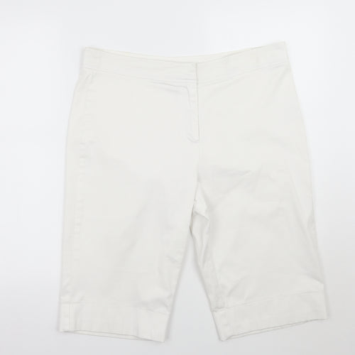 Cotton Traders Womens White   Cropped Trousers Size 16