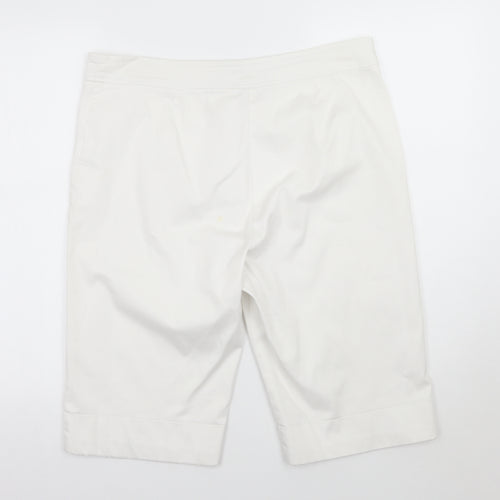 Cotton Traders Womens White   Cropped Trousers Size 16