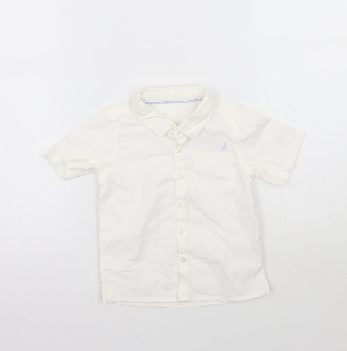 Marks and Spencer Boys White   Basic Button-Up Size 12-18 Months