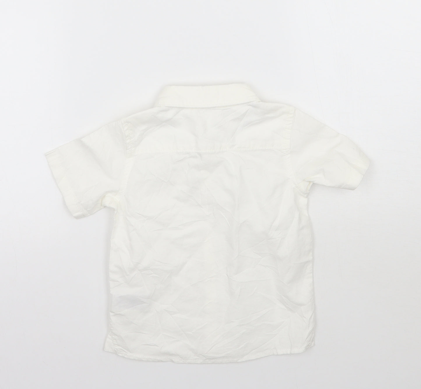 Marks and Spencer Boys White   Basic Button-Up Size 12-18 Months