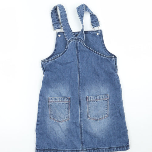 Nutmeg Girls Blue   Pinafore/Dungaree Dress  Size 7-8 Years